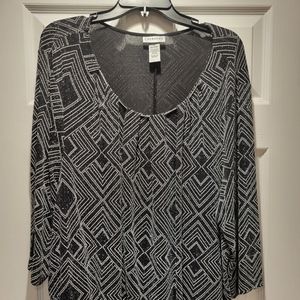 Catherine's 22w/24w dressy shiny black top